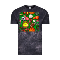 Cloud Black physical education class seamless pattern Vintage Tee - BundleAndBundleShop