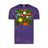 Cloud Purple physical education class seamless pattern Vintage Tee - BundleAndBundleShop