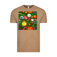 Vintage Coffee physical education class seamless pattern Vintage Tee - BundleAndBundleShop