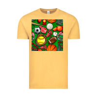 Vintage Mustard physical education class seamless pattern Vintage Tee - BundleAndBundleShop
