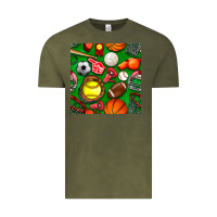 Vintage Olive physical education class seamless pattern Vintage Tee - BundleAndBundleShop