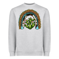 Heather Grey cactus rainbow Heavyweight Sweatshirt - JahusDesignShop