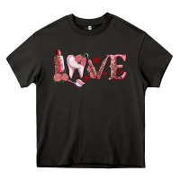 Asphalt valentines day dental love Heavy Core Tee - RanaPortraitStore