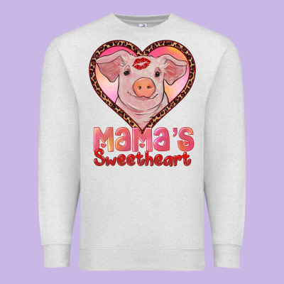 Mamas Sweetheart Baby Pig Premium Sweatshirt Designed By Ranaportraitstore
