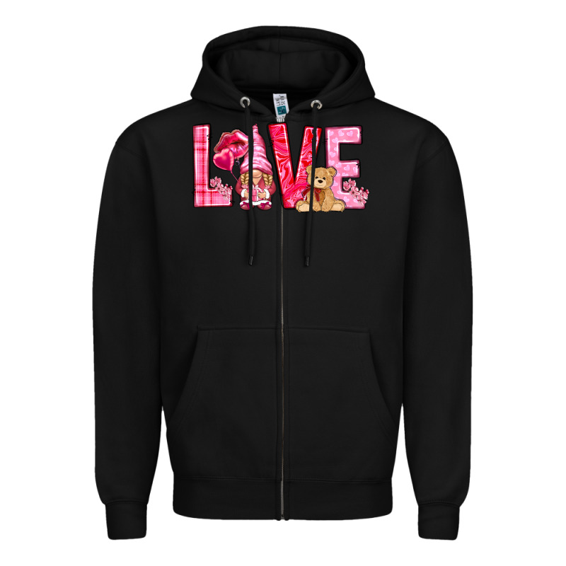 Love With Gnome Zipper Hoodie by NancyCooperArtShop | Teevron