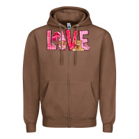 Chestnut love with gnome Zipper Hoodie - NancyCooperArtShop