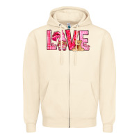 Sandshell love with gnome Zipper Hoodie - NancyCooperArtShop