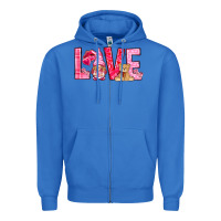 True Royal love with gnome Zipper Hoodie - NancyCooperArtShop