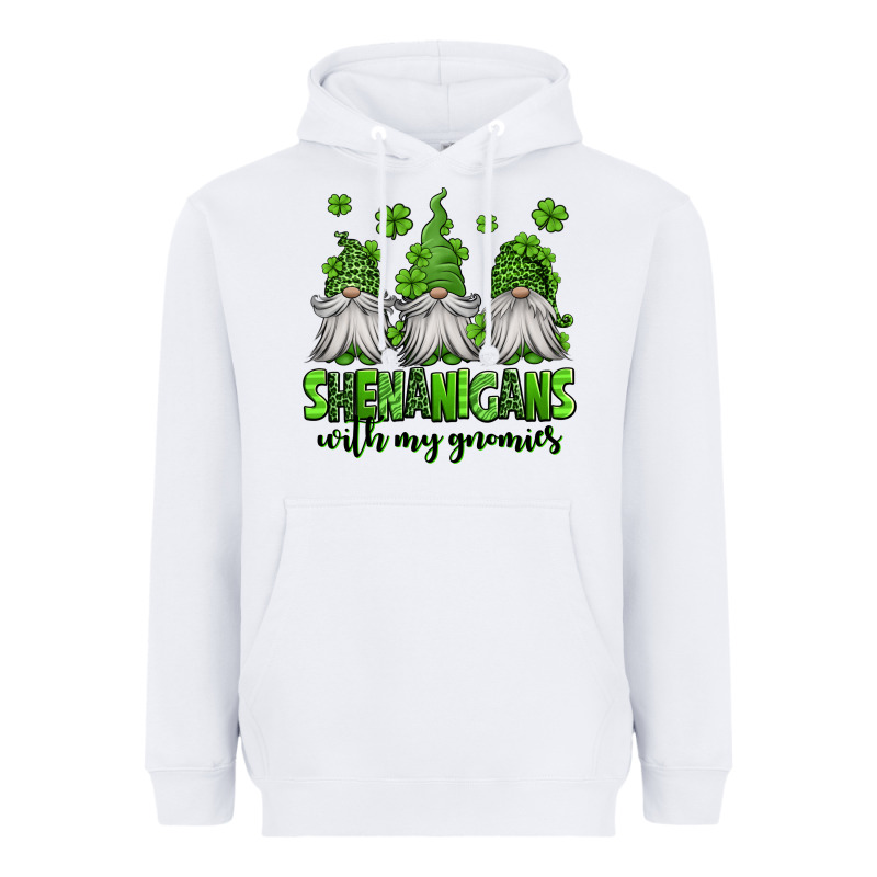 Shenanigans With My Gnomies St Patricks Day Gnomes Heavyweight Hoodie by Jasminsmagicworld | Teevron