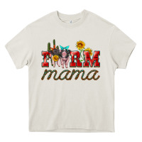 Cream farm mama with pigs Heavy Core Tee - Artiststas
