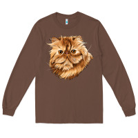 Chestnut Persian Cat Face Long Sleeve Tee - LillyAllenDesigns