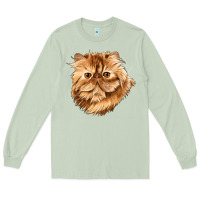 Matcha Persian Cat Face Long Sleeve Tee - LillyAllenDesigns