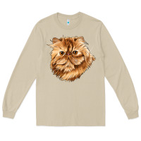 Mushroom Persian Cat Face Long Sleeve Tee - LillyAllenDesigns