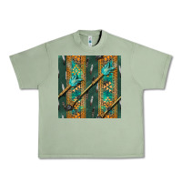 Oil Green aztec and arrow Urban Heavy Tee - BundleAndBundleShop