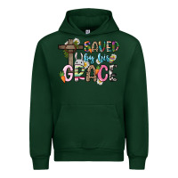 Foreset Green Saved by his grace Easter Day Urban Hoodie - HowdyJamesFarm