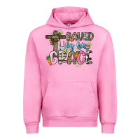 Fuchsia Pink Saved by his grace Easter Day Urban Hoodie - HowdyJamesFarm