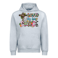 Heather Grey Saved by his grace Easter Day Urban Hoodie - HowdyJamesFarm