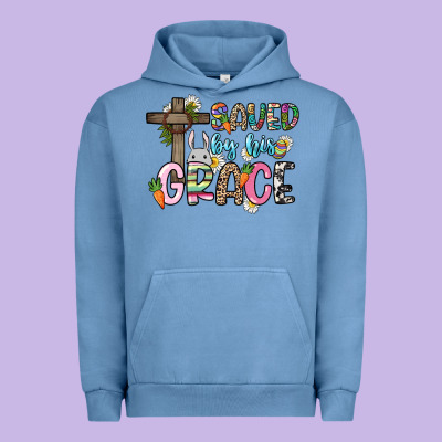 Saved By His Grace Easter Day Urban Hoodie Designed By Howdyjamesfarm