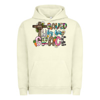 Pigment Pistachio Saved by his grace Easter Day Urban Hoodie - HowdyJamesFarm