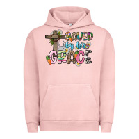 Pigment Salmon Saved by his grace Easter Day Urban Hoodie - HowdyJamesFarm