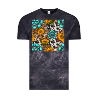 Cloud Black western gemstone and sunflower seamless pattern Vintage Tee - BundleAndBundleShop