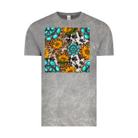 Cloud Rock western gemstone and sunflower seamless pattern Vintage Tee - BundleAndBundleShop