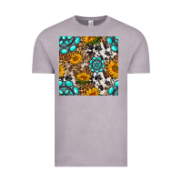Vintage Zinc western gemstone and sunflower seamless pattern Vintage Tee - BundleAndBundleShop