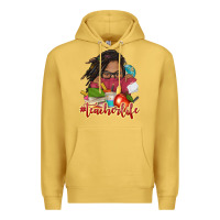 Antique Gold afro woman teacher life Premium Hoodie - NancyCooperArtShop