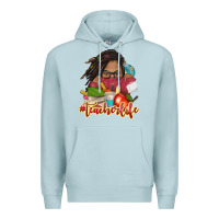 Blue Mist afro woman teacher life Premium Hoodie - NancyCooperArtShop