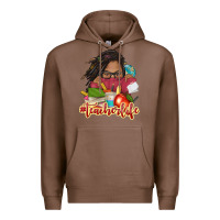 Chestnut afro woman teacher life Premium Hoodie - NancyCooperArtShop