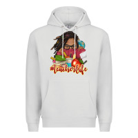 Dove Grey afro woman teacher life Premium Hoodie - NancyCooperArtShop