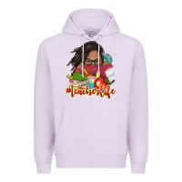 Lilac afro woman teacher life Premium Hoodie - NancyCooperArtShop