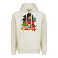 Oatmeal Heather afro woman teacher life Premium Hoodie - NancyCooperArtShop