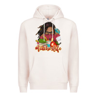 Pale Pink afro woman teacher life Premium Hoodie - NancyCooperArtShop