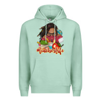 Seafoam afro woman teacher life Premium Hoodie - NancyCooperArtShop
