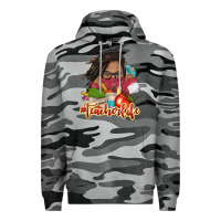 Slate Camo afro woman teacher life Premium Hoodie - NancyCooperArtShop