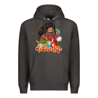 Smoke afro woman teacher life Premium Hoodie - NancyCooperArtShop