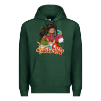Sports Green afro woman teacher life Premium Hoodie - NancyCooperArtShop