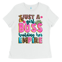 White just a girl boss building her empire Ladies Tee - texasbilliewilder