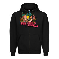 Black long live cowgirls Zipper Hoodie - NancyCooperArtShop