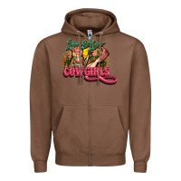 Chestnut long live cowgirls Zipper Hoodie - NancyCooperArtShop