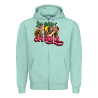 Seafoam long live cowgirls Zipper Hoodie - NancyCooperArtShop