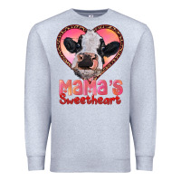 Heather Grey mamas sweetheart baby cow Premium Sweatshirt - RanaPortraitStore