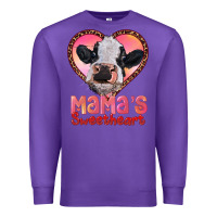 Purple mamas sweetheart baby cow Premium Sweatshirt - RanaPortraitStore
