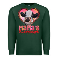 Sports Green mamas sweetheart baby cow Premium Sweatshirt - RanaPortraitStore