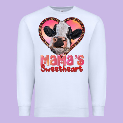 Mamas Sweetheart Baby Cow Premium Sweatshirt Designed By Ranaportraitstore