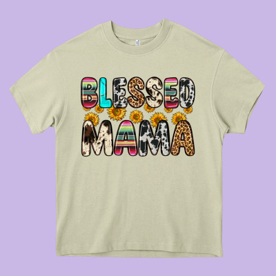 Blessed Mama Heavy Core Tee Designed By Zillion Design Studio