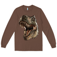 Chestnut Tyrannosaurus T Rex Face Long Sleeve Tee - LillyAllenDesigns