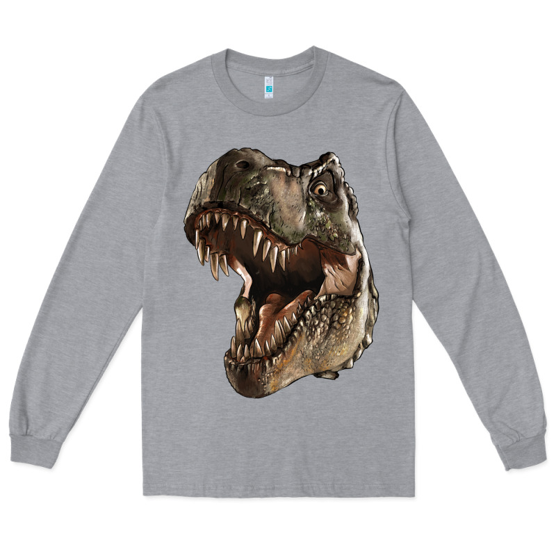 Tyrannosaurus T Rex Face Long Sleeve Tee by LillyAllenDesigns | Teevron