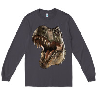 Smoke Tyrannosaurus T Rex Face Long Sleeve Tee - LillyAllenDesigns